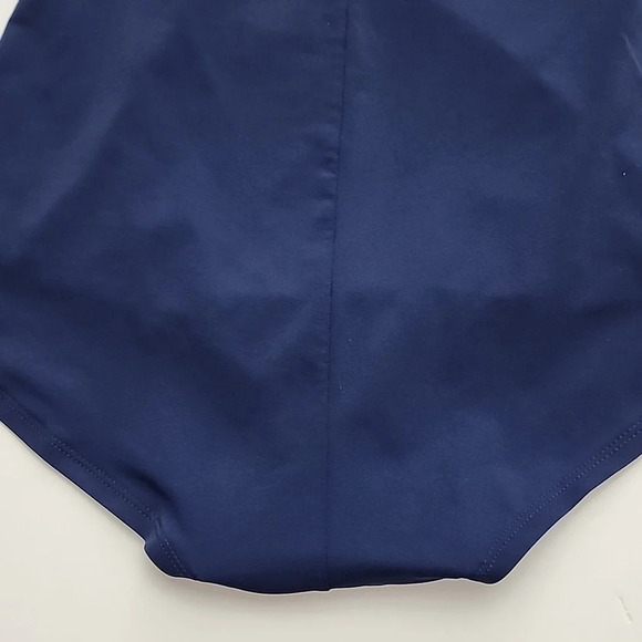 TYR Women's Blue Pink Tank Solid Paneled Piping One Piece  Swimsuit Size Medium - Picture 8 of 14